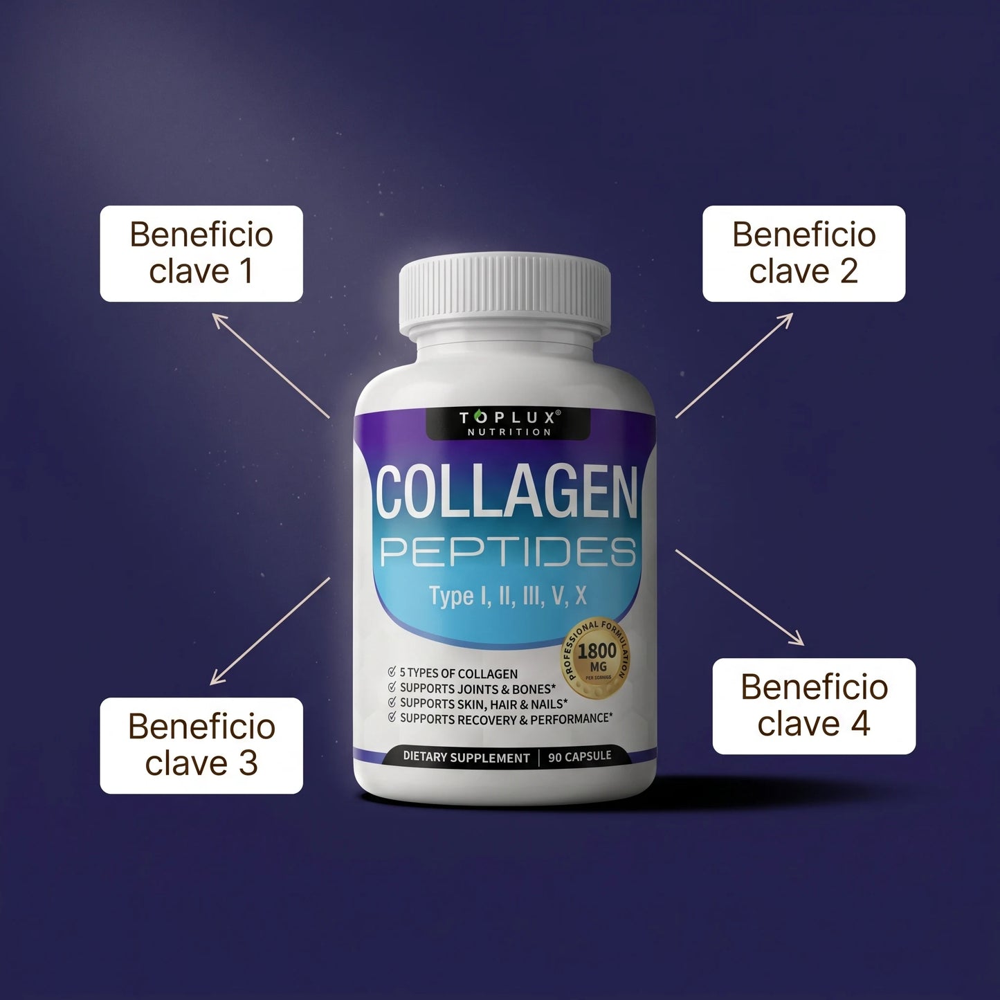 COLAGENO 5 EN 1 COMPLEX - 90 CAPSULAS